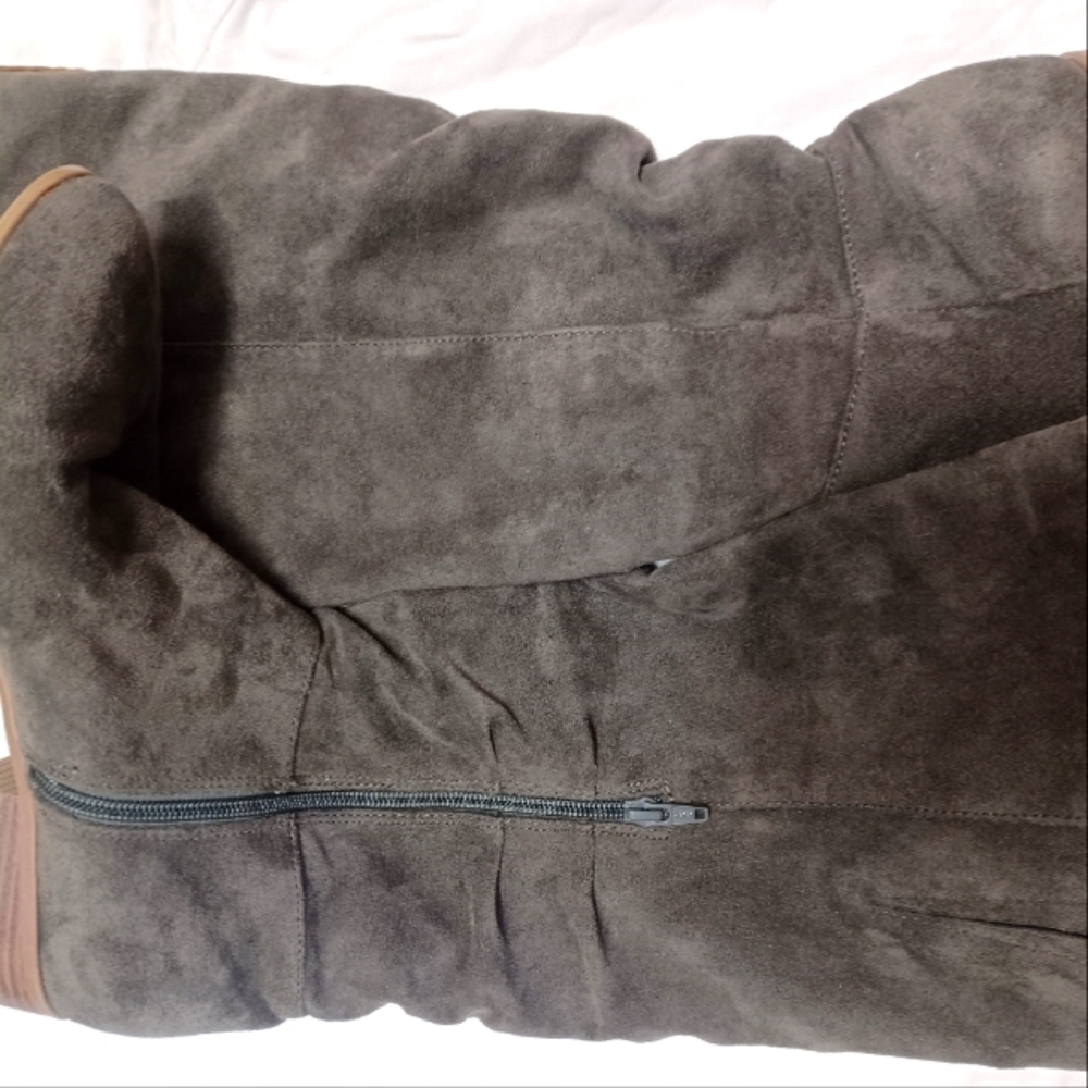 Tall dark grey boots